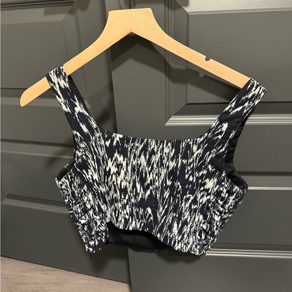 House of Harlow 1960 Monochrome Patterned Tank Top